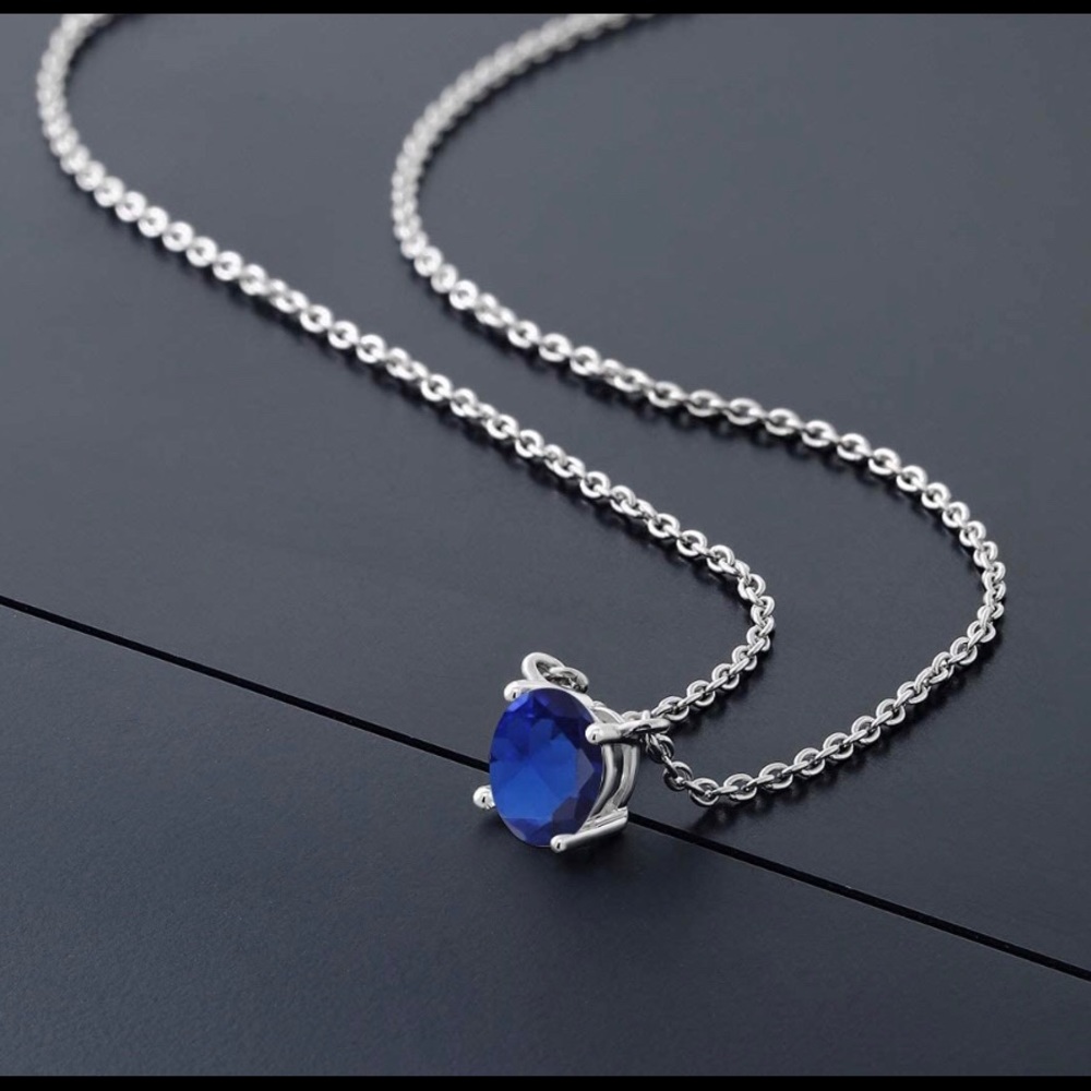 14k white pendant